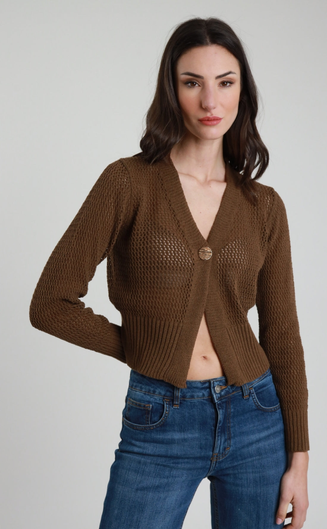 Cardigan traforato Susy mix