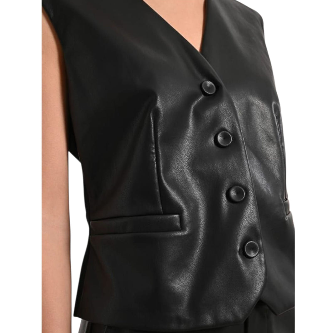 Molly Bracken-Gilet in eco pelle