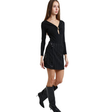 Carica l&#39;immagine nel visualizzatore di Gallery, Susy mix-gonna gessata con pailettes tg s
