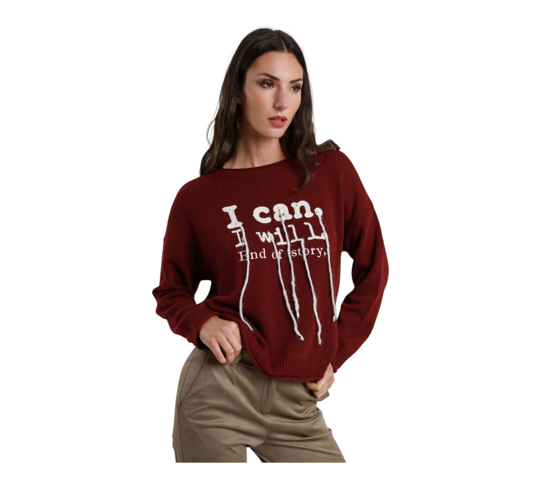 Susy mix- Maglia con ricamo