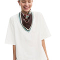 T-SHIRT CON FOULARD - EMME MARELLA