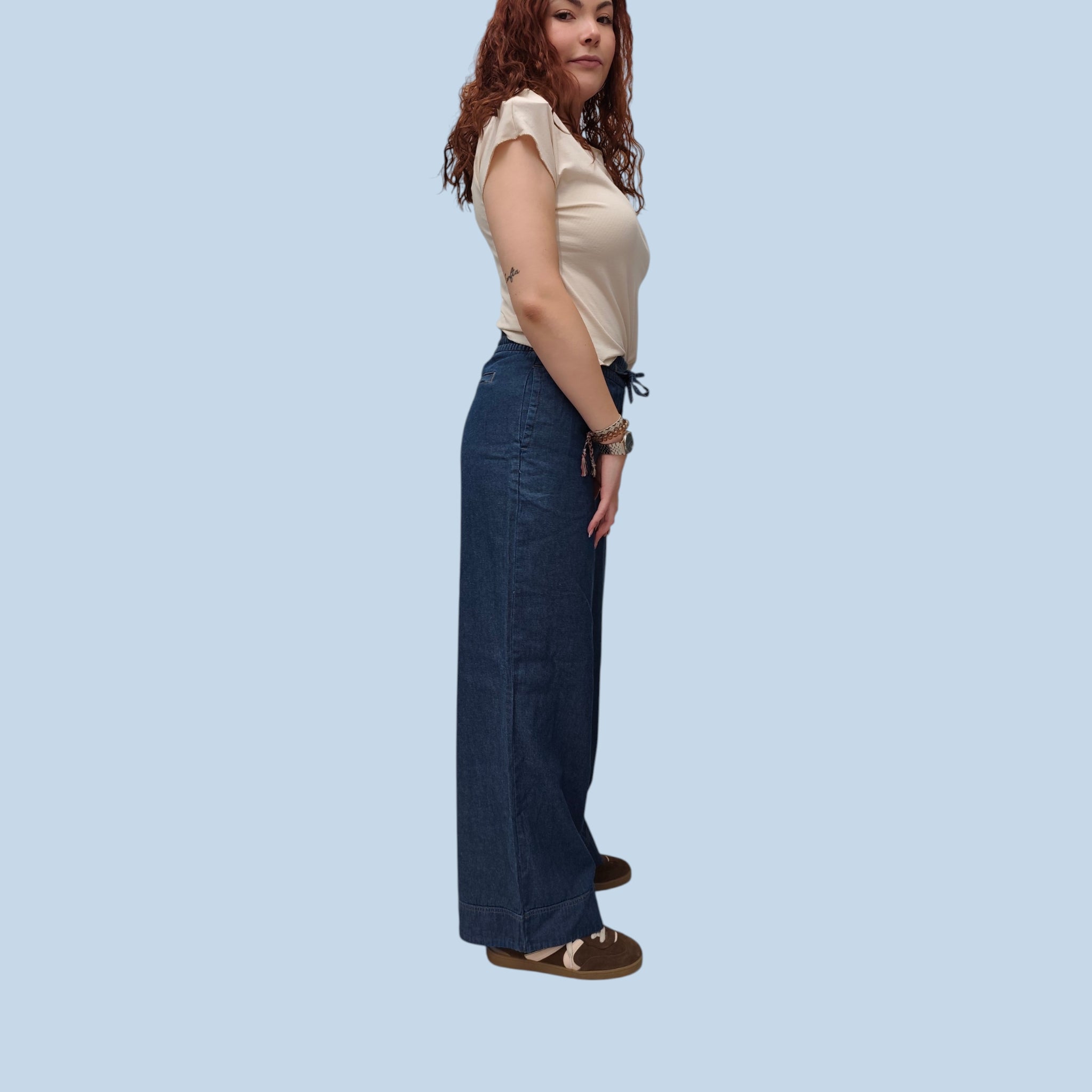 DENIM LEGGERO LIGHT BLUE - ICHI