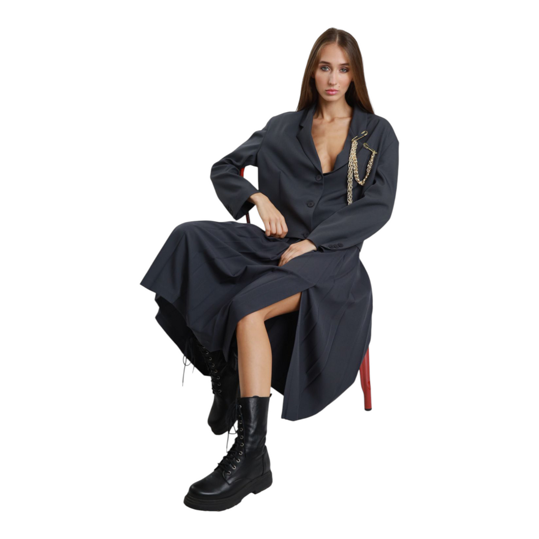 Susy mix - Gonnellona a pieghe con spacco