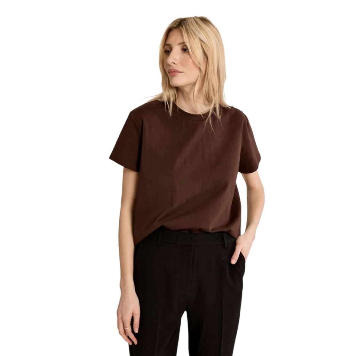T- shirt maniche corte con dettaglio a bottoni