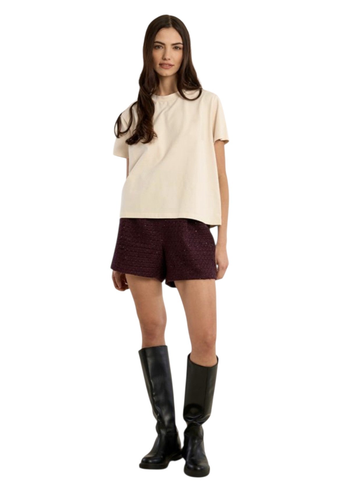 T- shirt maniche corte con dettaglio a bottoni