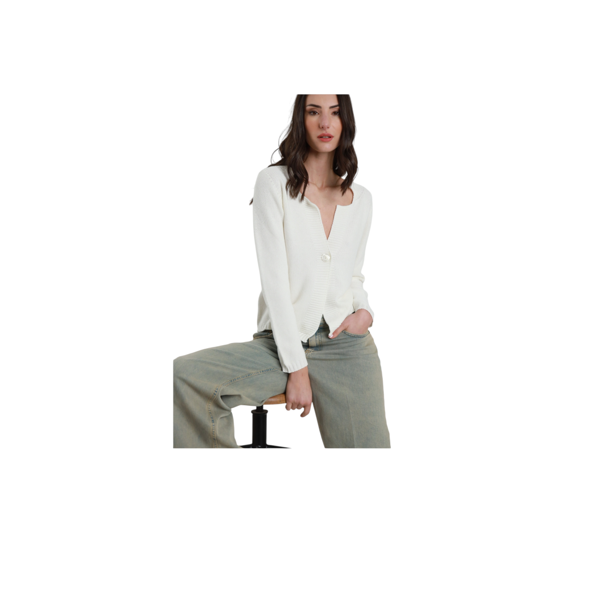 Cardigan mono bottone